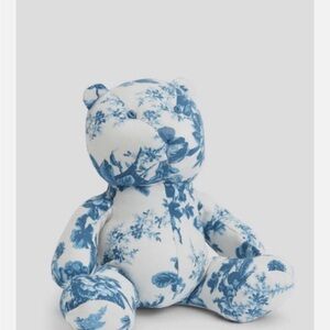 Floral Blue and White Teddy Bear